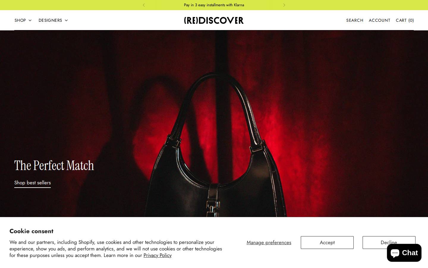 rediscovervintage.com homepage screenshot