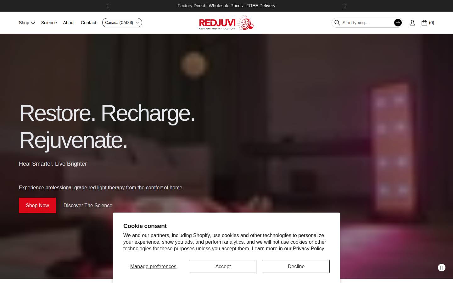redjuvi.com homepage screenshot