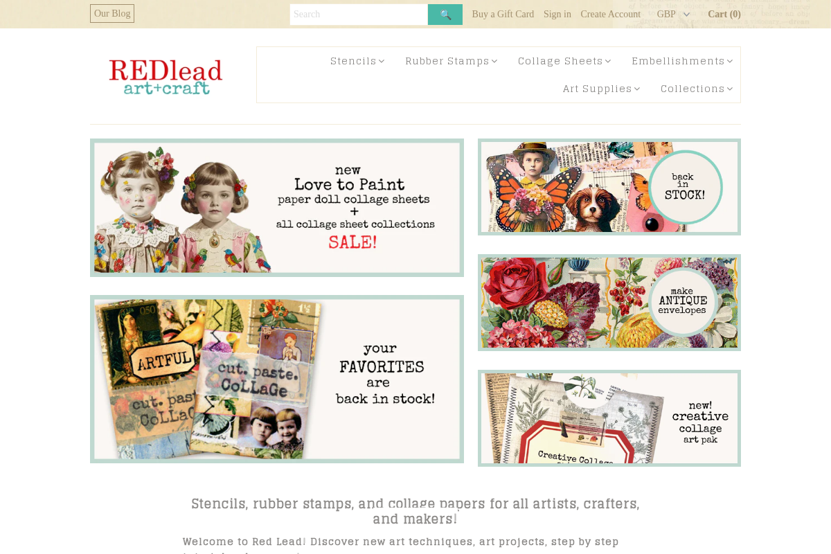 redleadpaperworks.com homepage screenshot