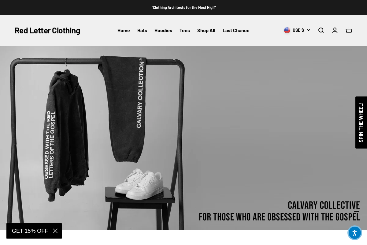 Red Letter Clothing homepage screenshot