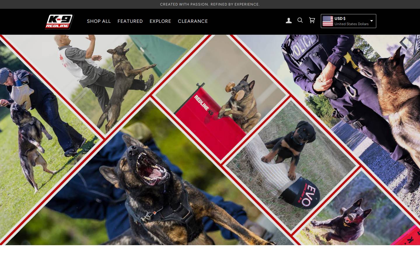 redlinek9.com homepage screenshot