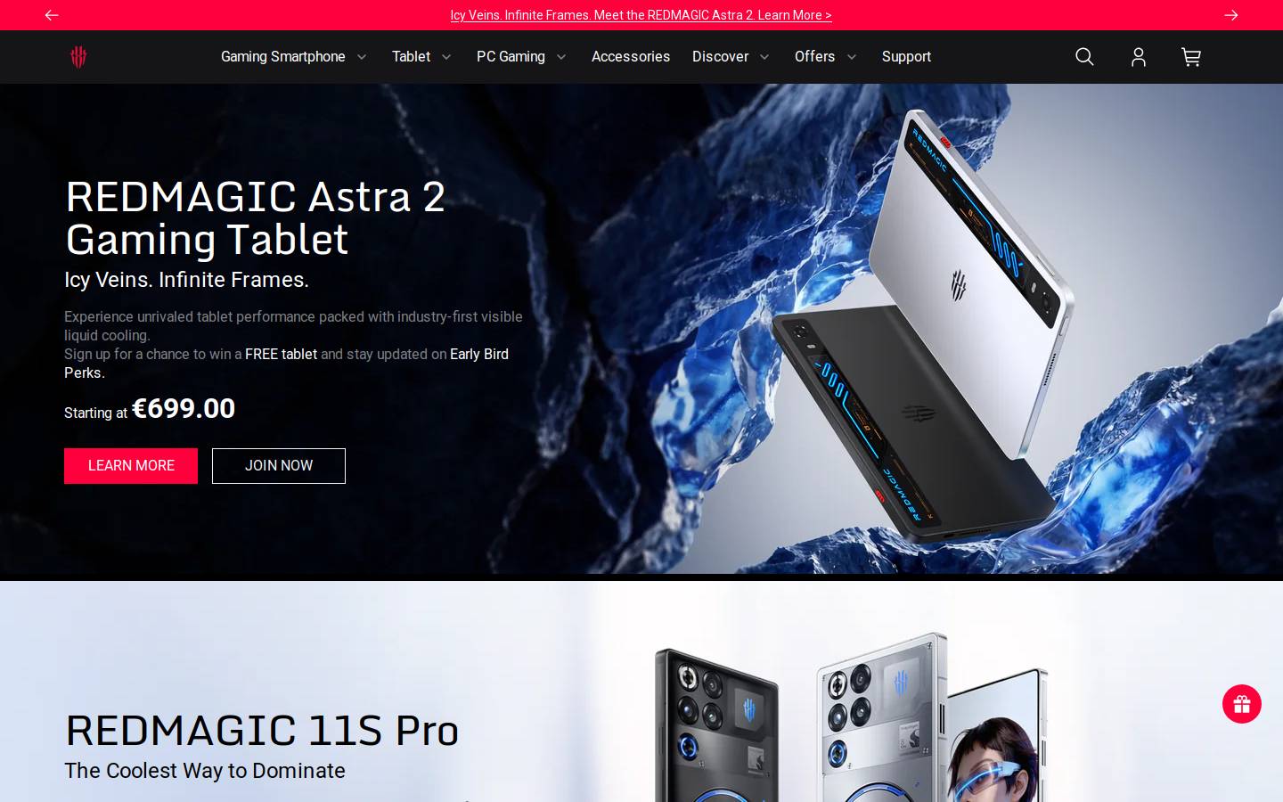 redmagic.net homepage screenshot