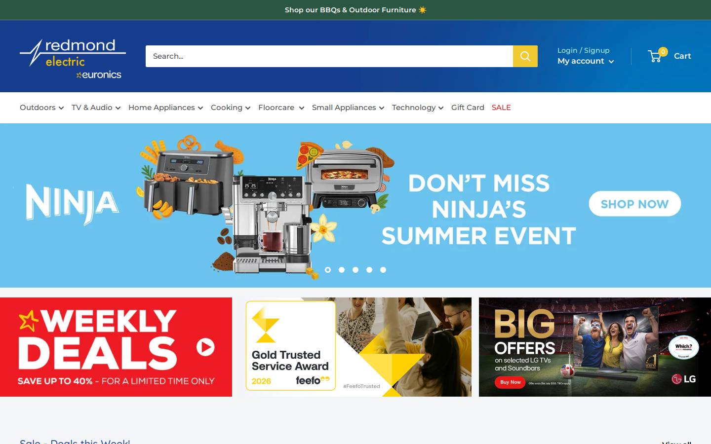 Redmond Electric homepage screenshot