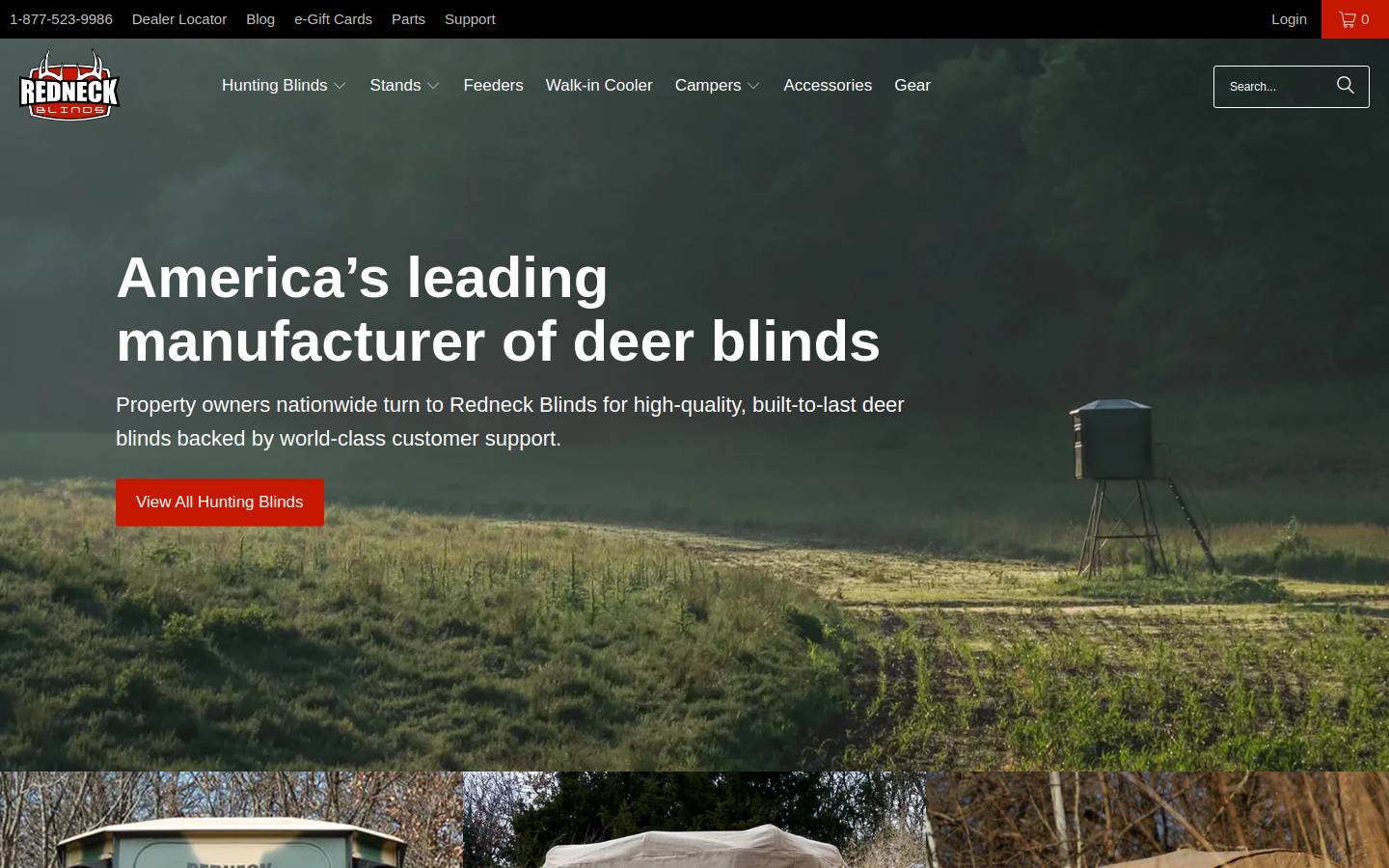 redneckblinds.com homepage screenshot