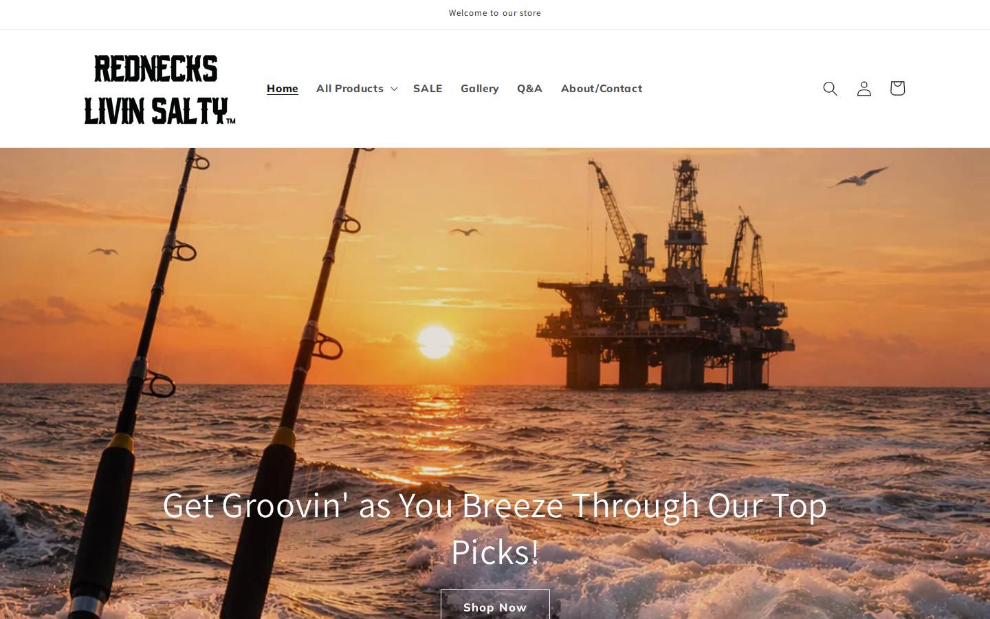 redneckslivinsalty.com homepage screenshot