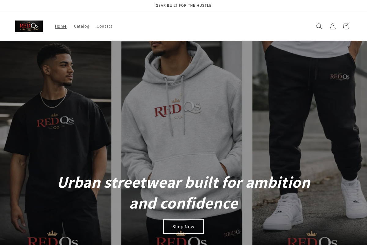 R.E.D. Qs Co. homepage screenshot