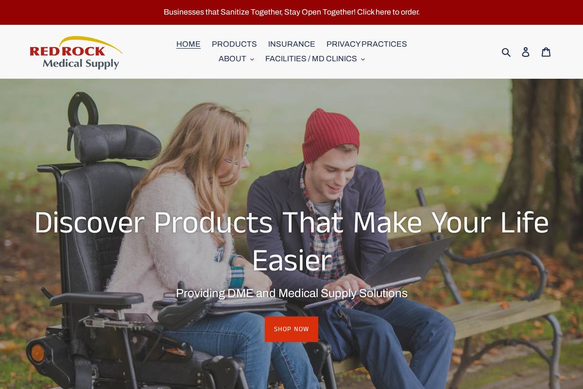 redrockms.com homepage screenshot