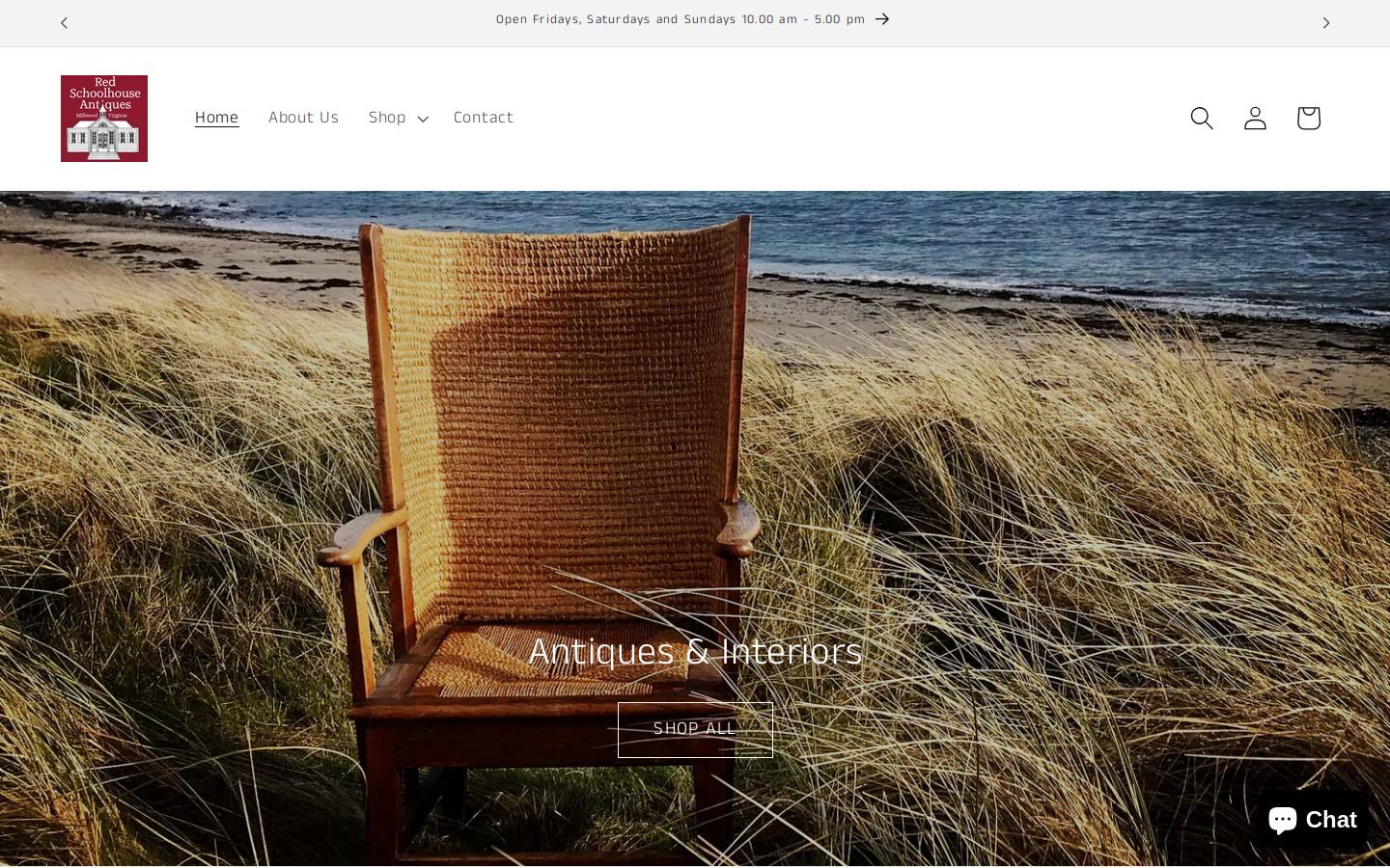 redschoolhouseantiques.net homepage screenshot