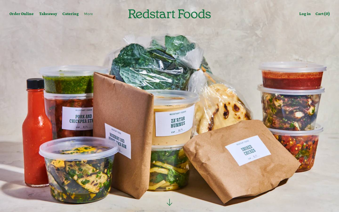 redstartfoods.com homepage screenshot