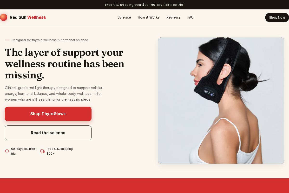 redsunwellness.com homepage screenshot