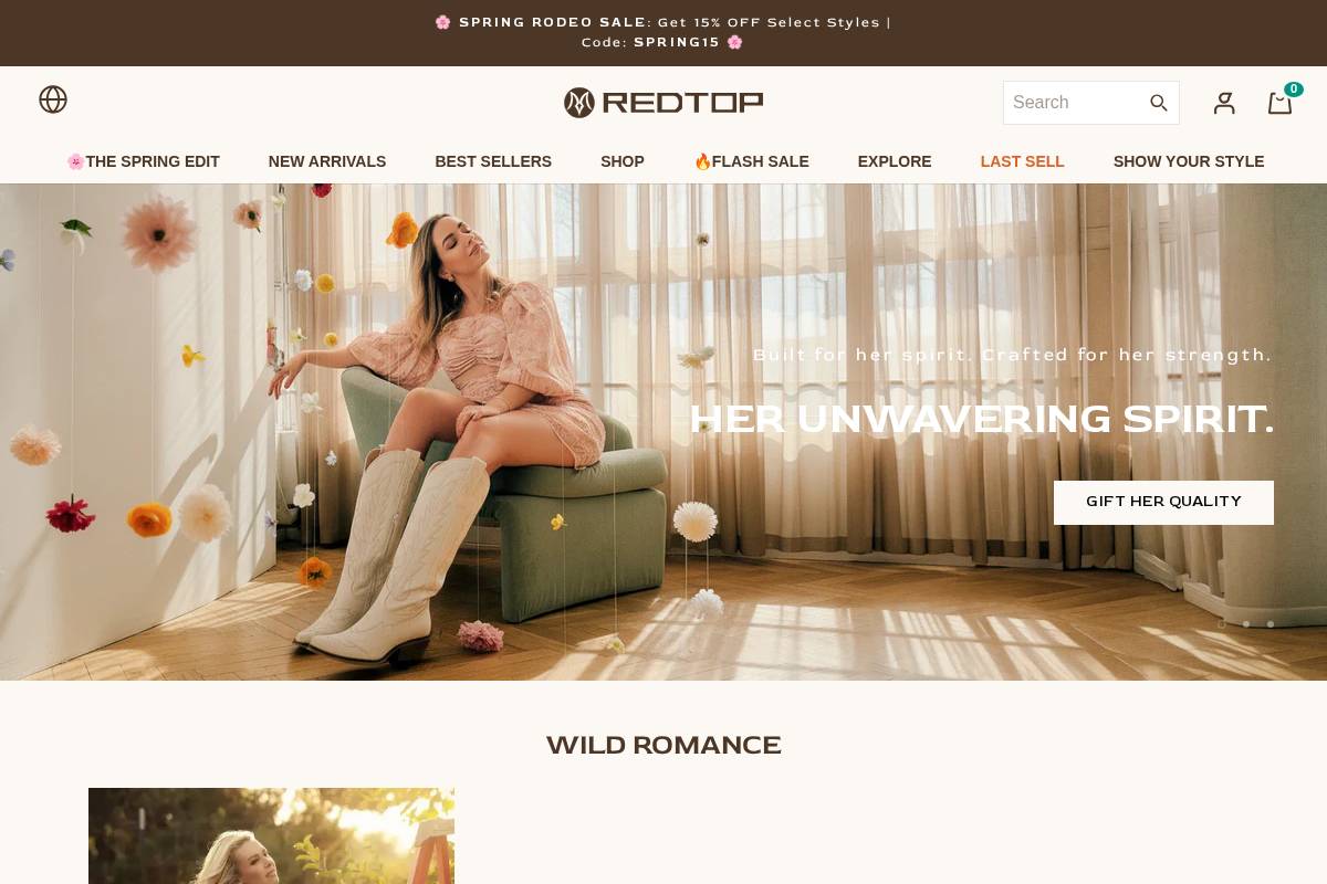 Redtop homepage screenshot