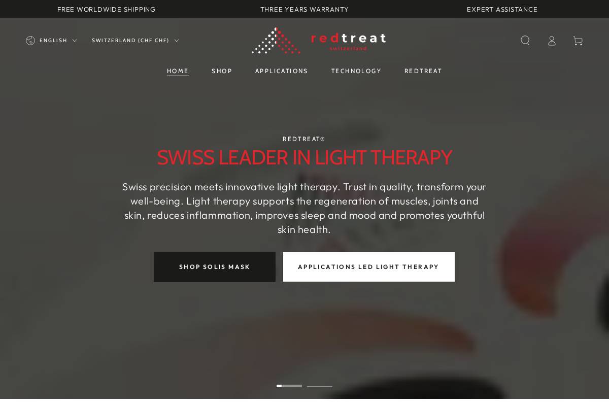 redtreat homepage screenshot