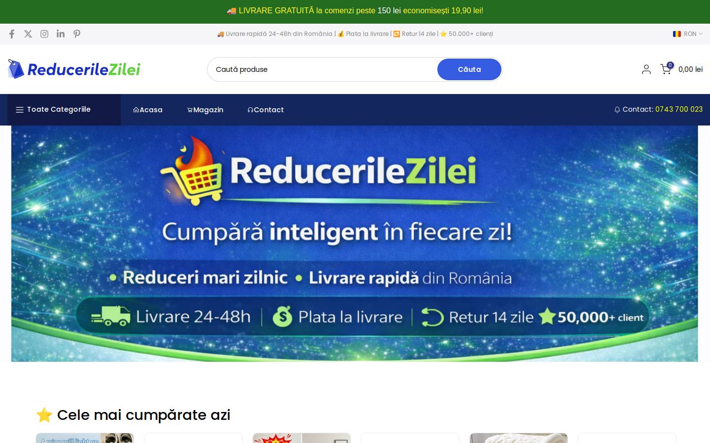 reducerilezilei.ro homepage screenshot
