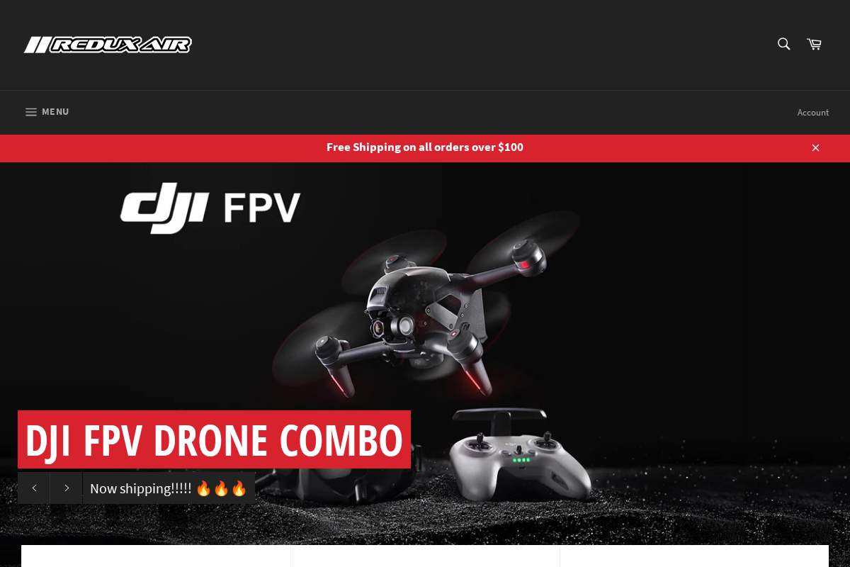 Redux Air homepage screenshot