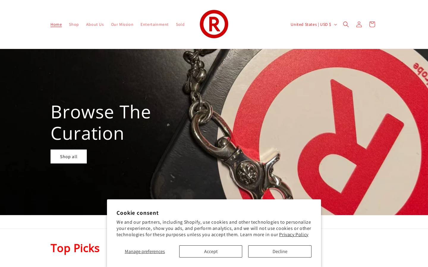reduxwardrobe.com homepage screenshot