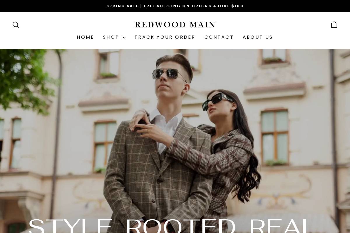 Redwoodmain homepage screenshot