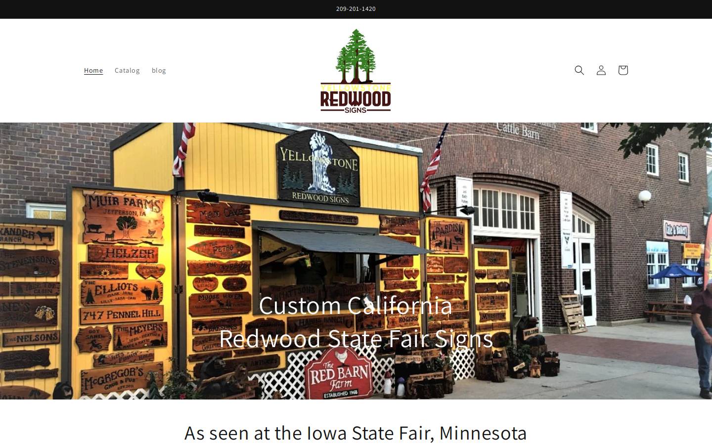 redwoodsign.com homepage screenshot