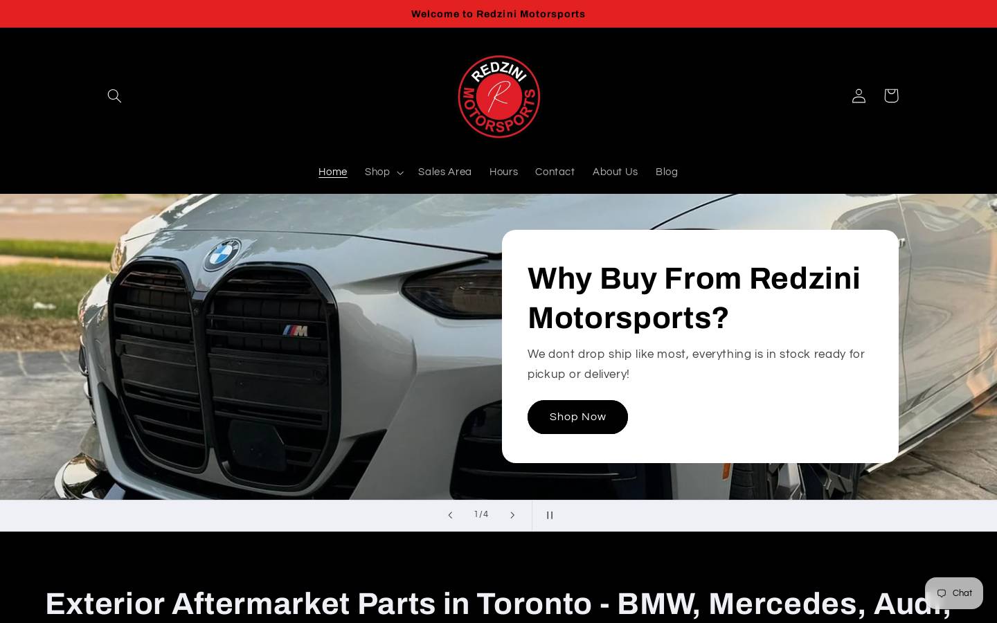 redzinimotorsports.com homepage screenshot