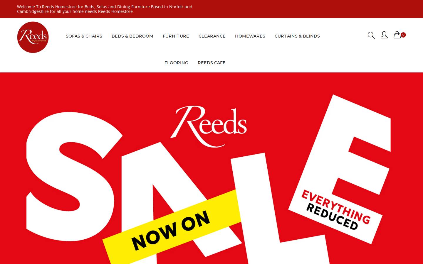 Reedshomestore homepage screenshot
