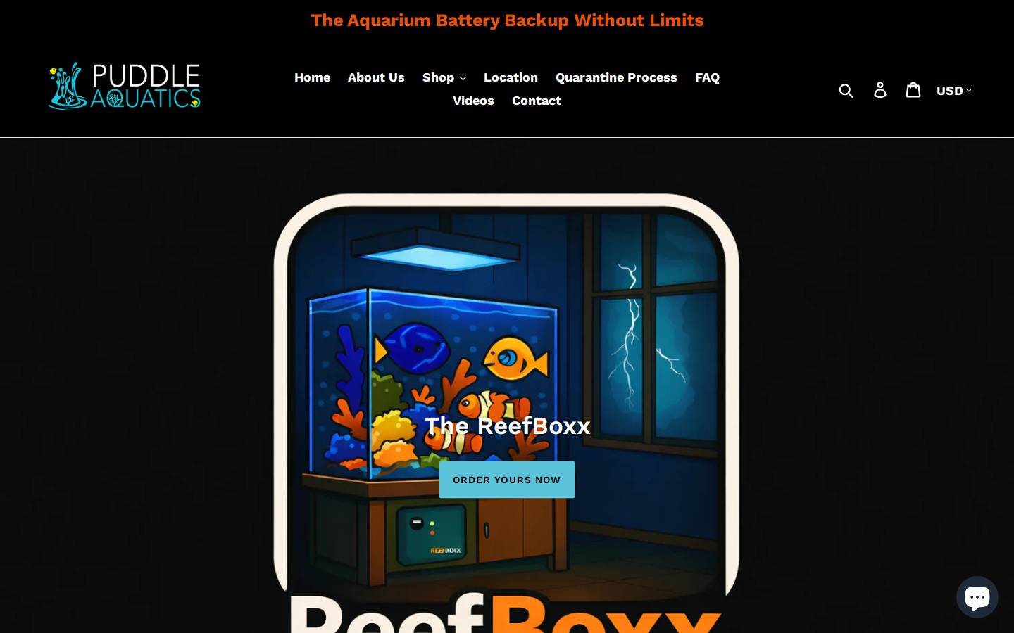 reefboxx.com homepage screenshot
