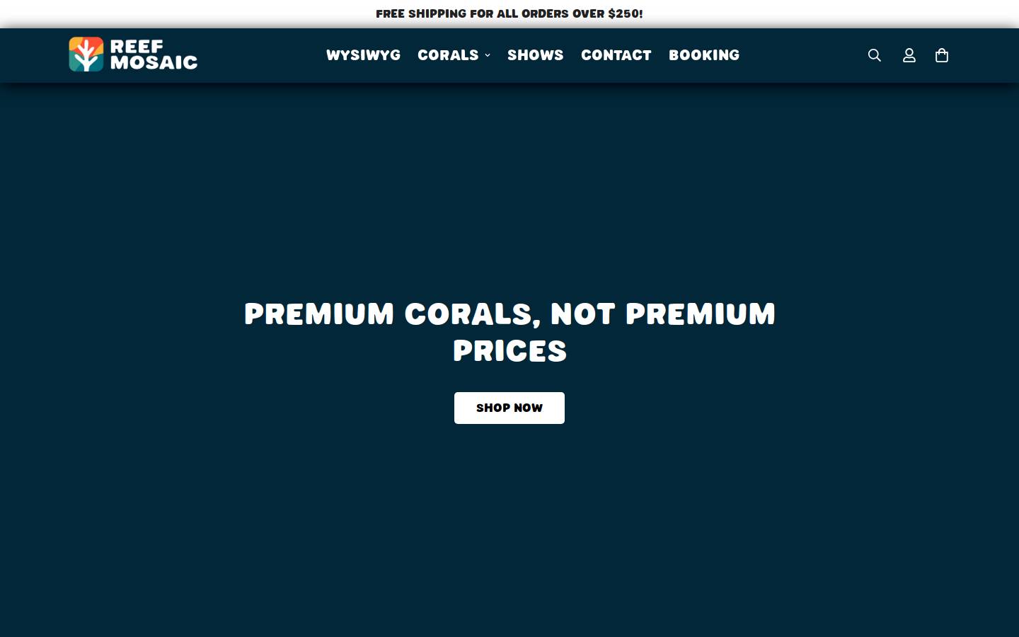 reefmosaic.com homepage screenshot