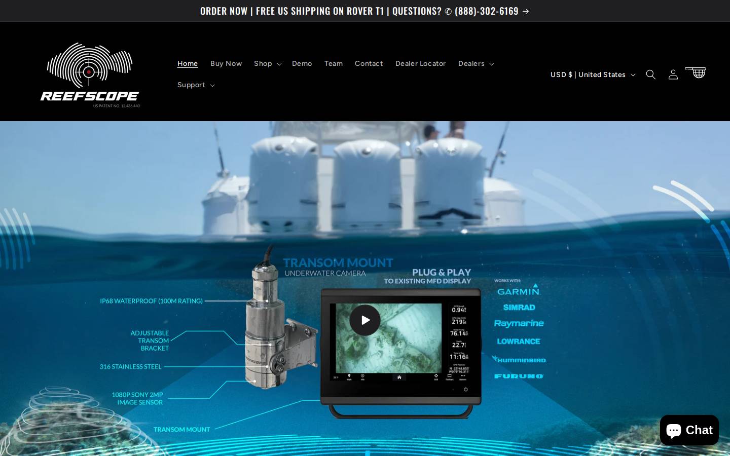 reefscope.com homepage screenshot