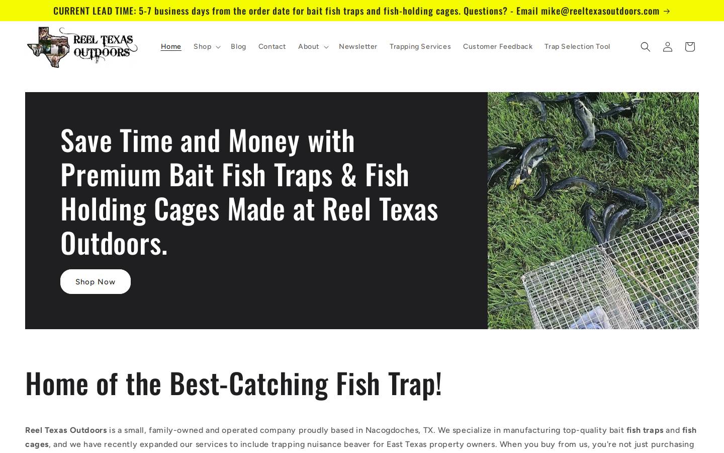 reeltexasoutdoors.com homepage screenshot