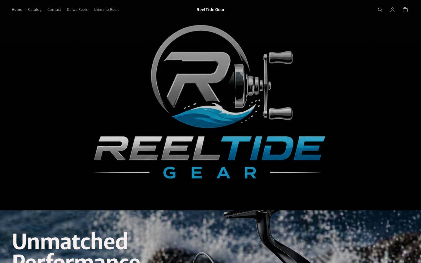 reeltidegear.com homepage screenshot