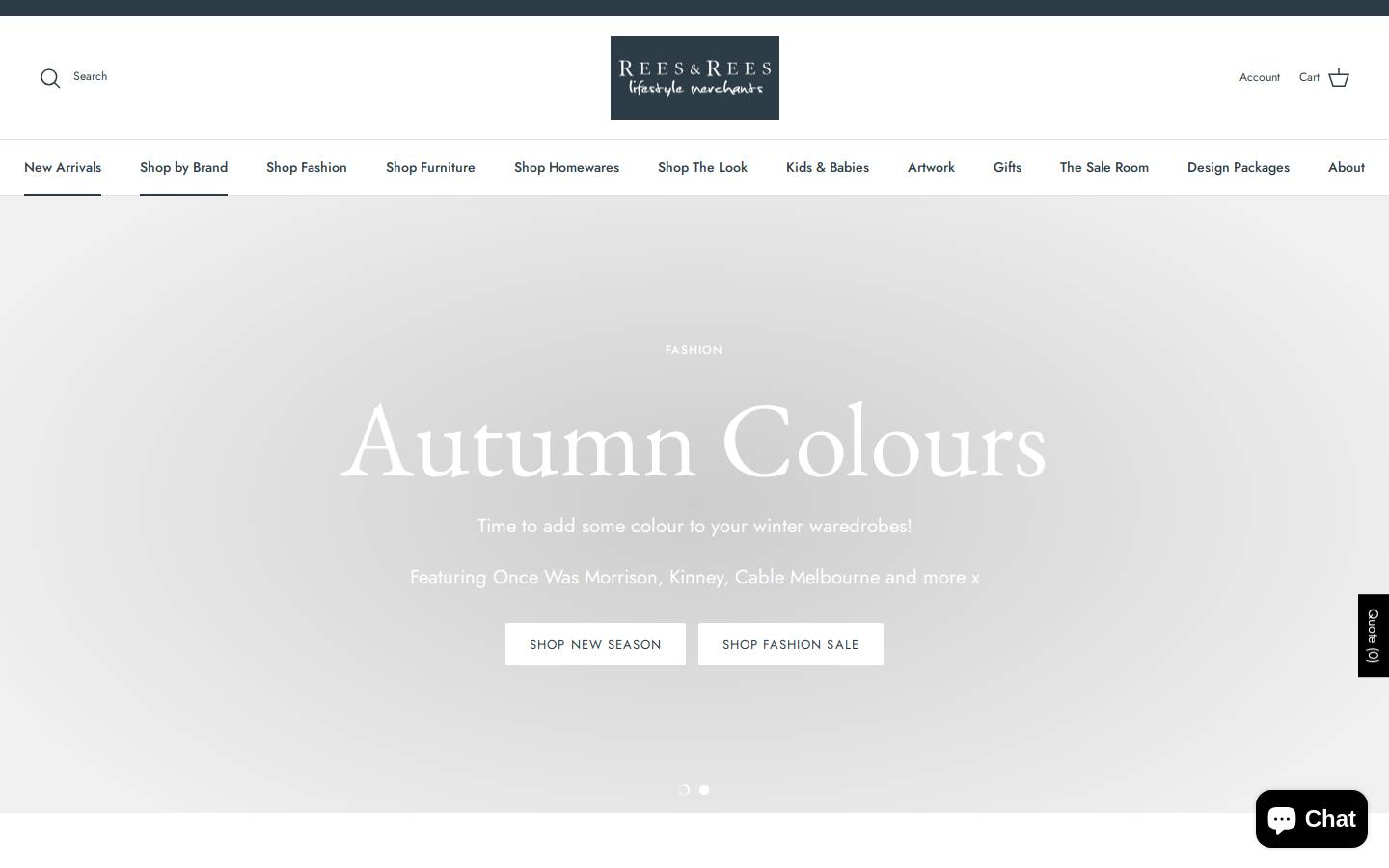 reesandrees.com.au homepage screenshot