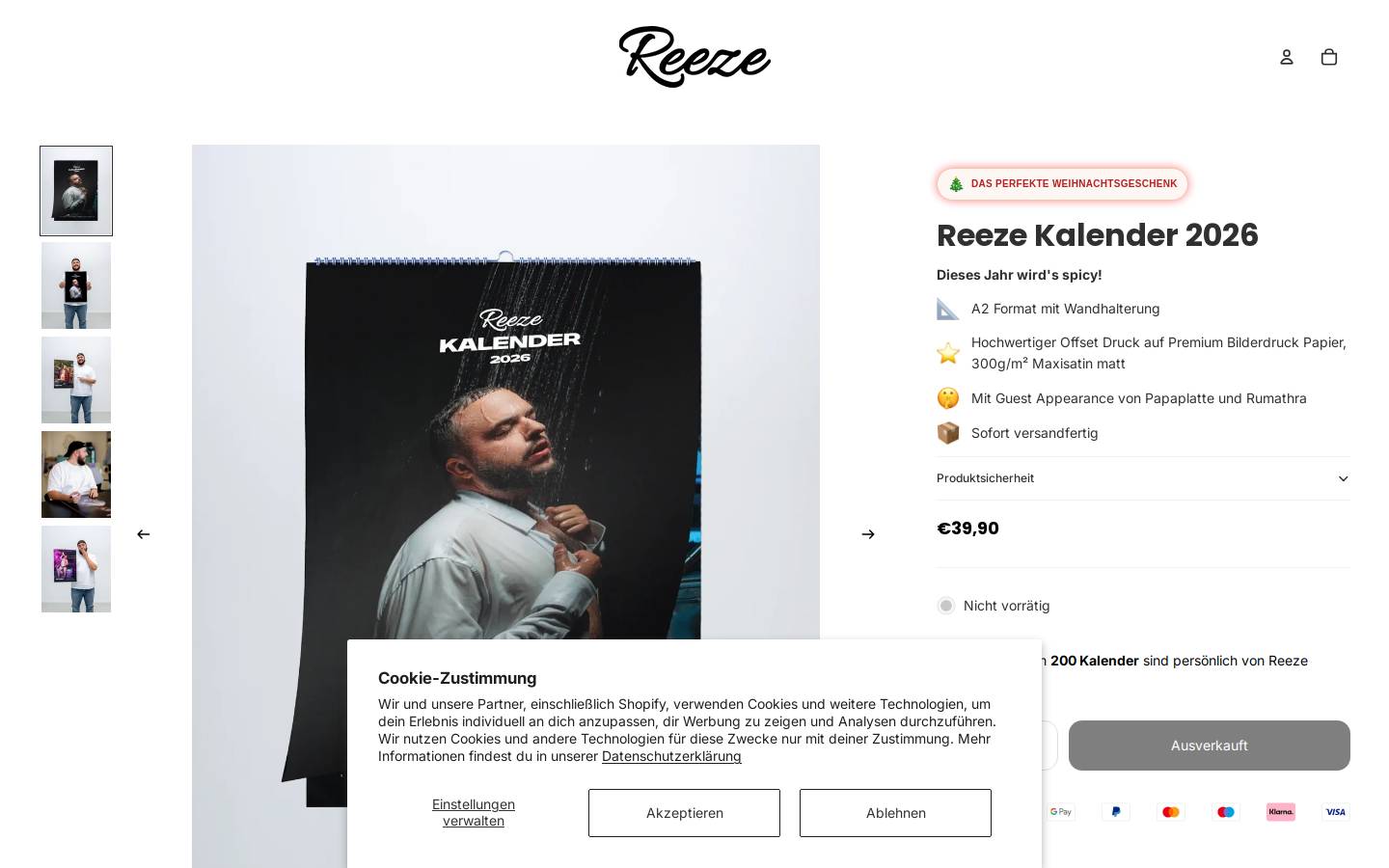 reeze.shop homepage screenshot