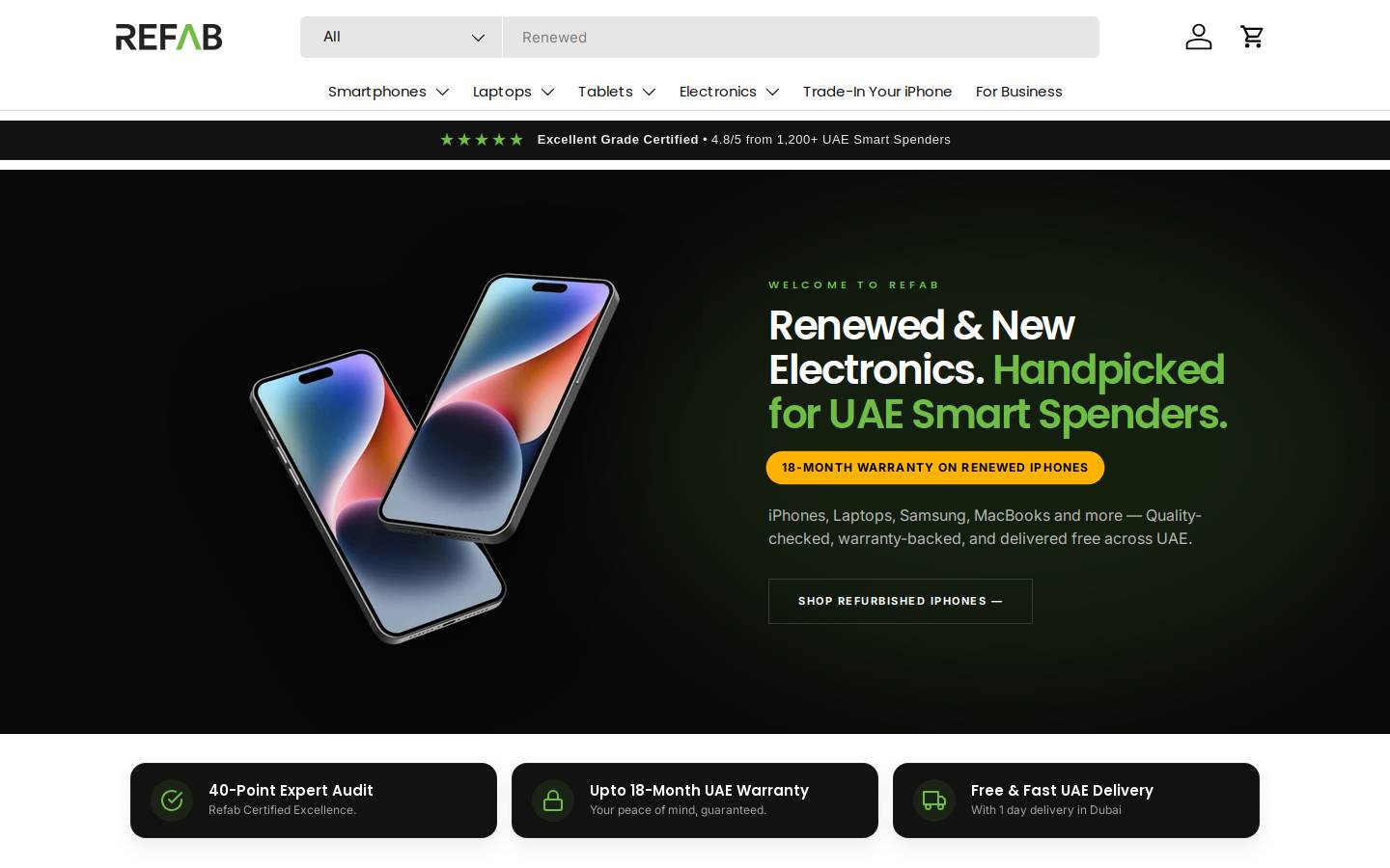refab.me homepage screenshot