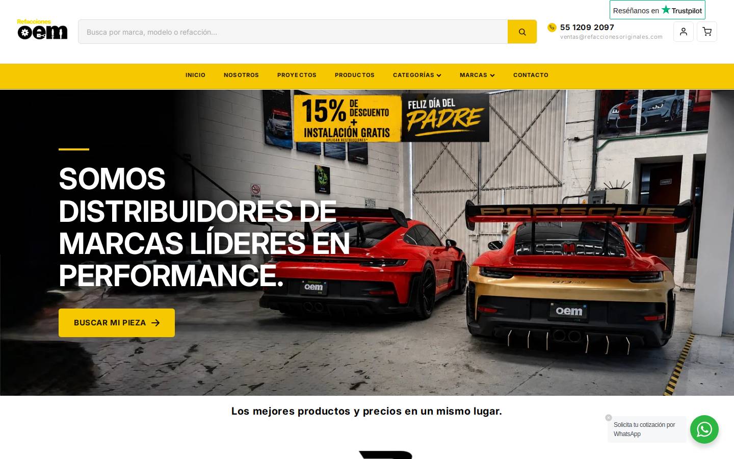 Refaccionesoriginales homepage screenshot