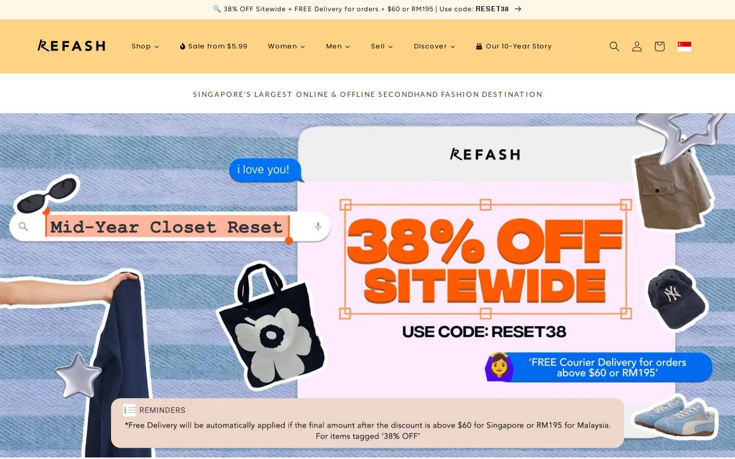 refash.sg homepage screenshot