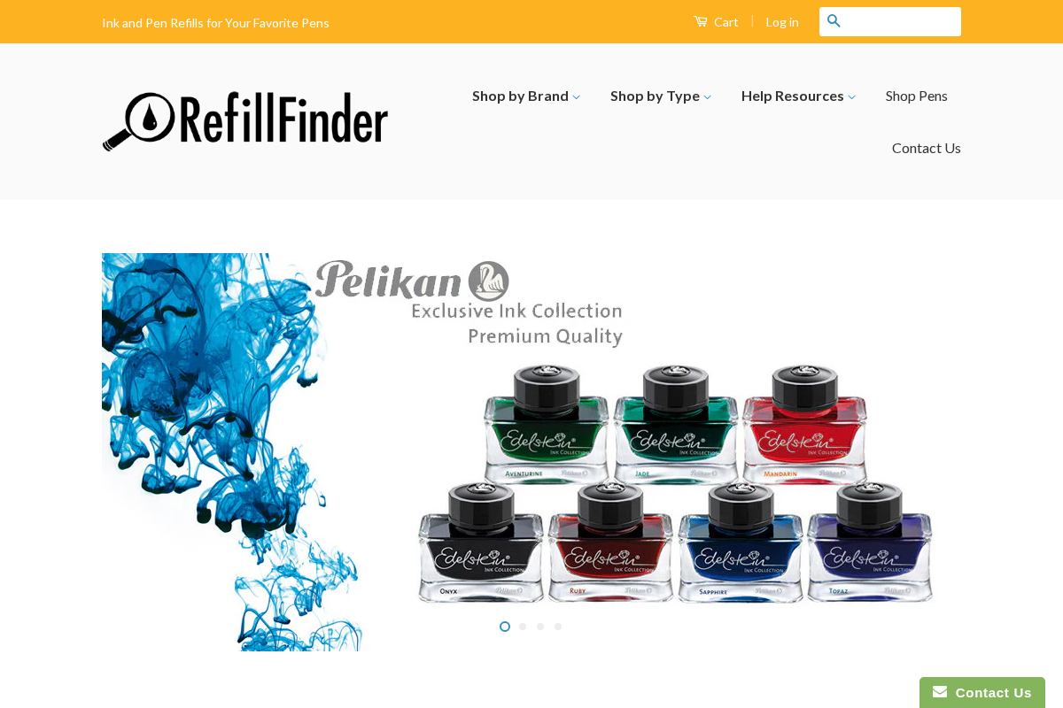 RefillFinder homepage screenshot