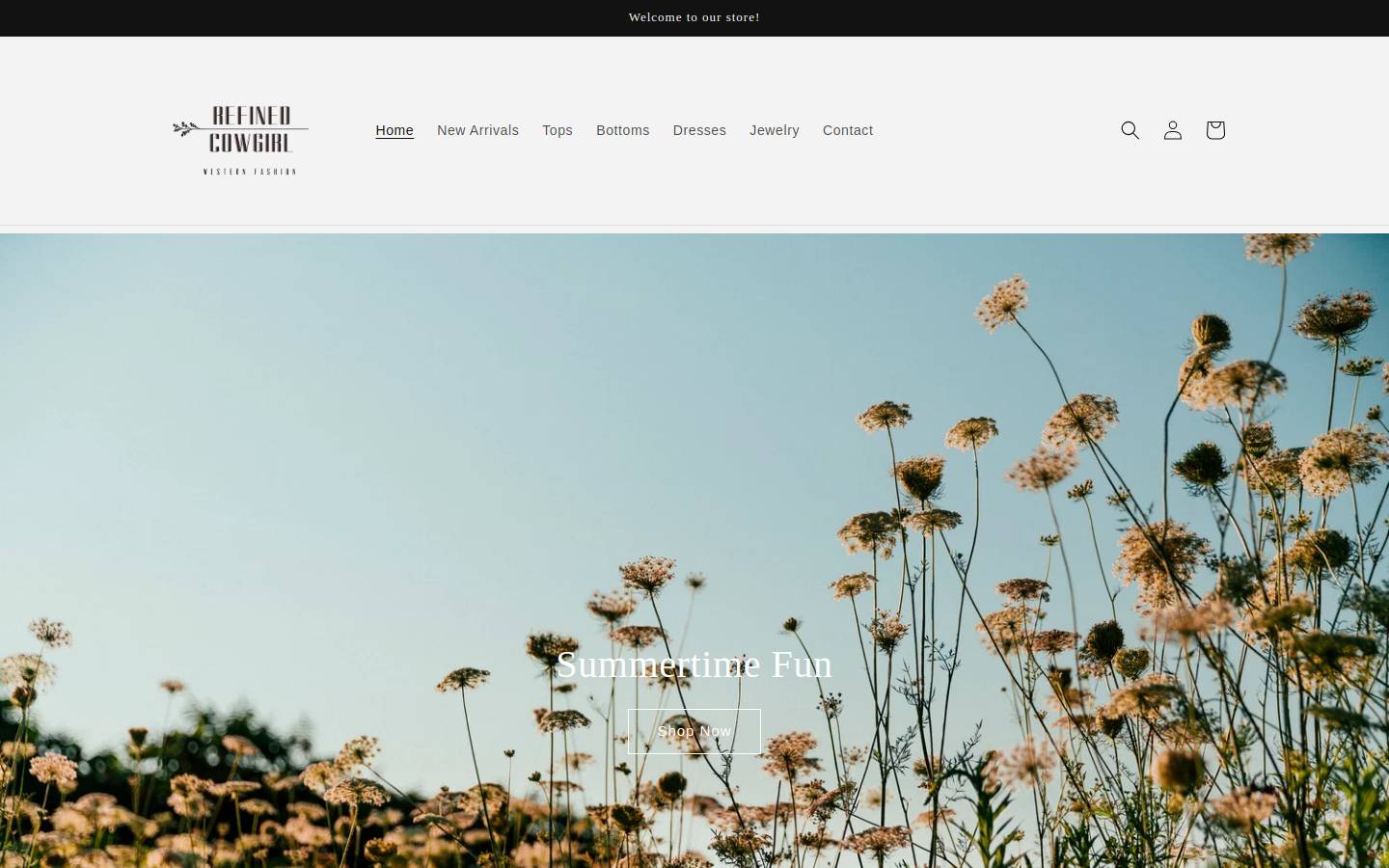 refinedcowgirl.com homepage screenshot
