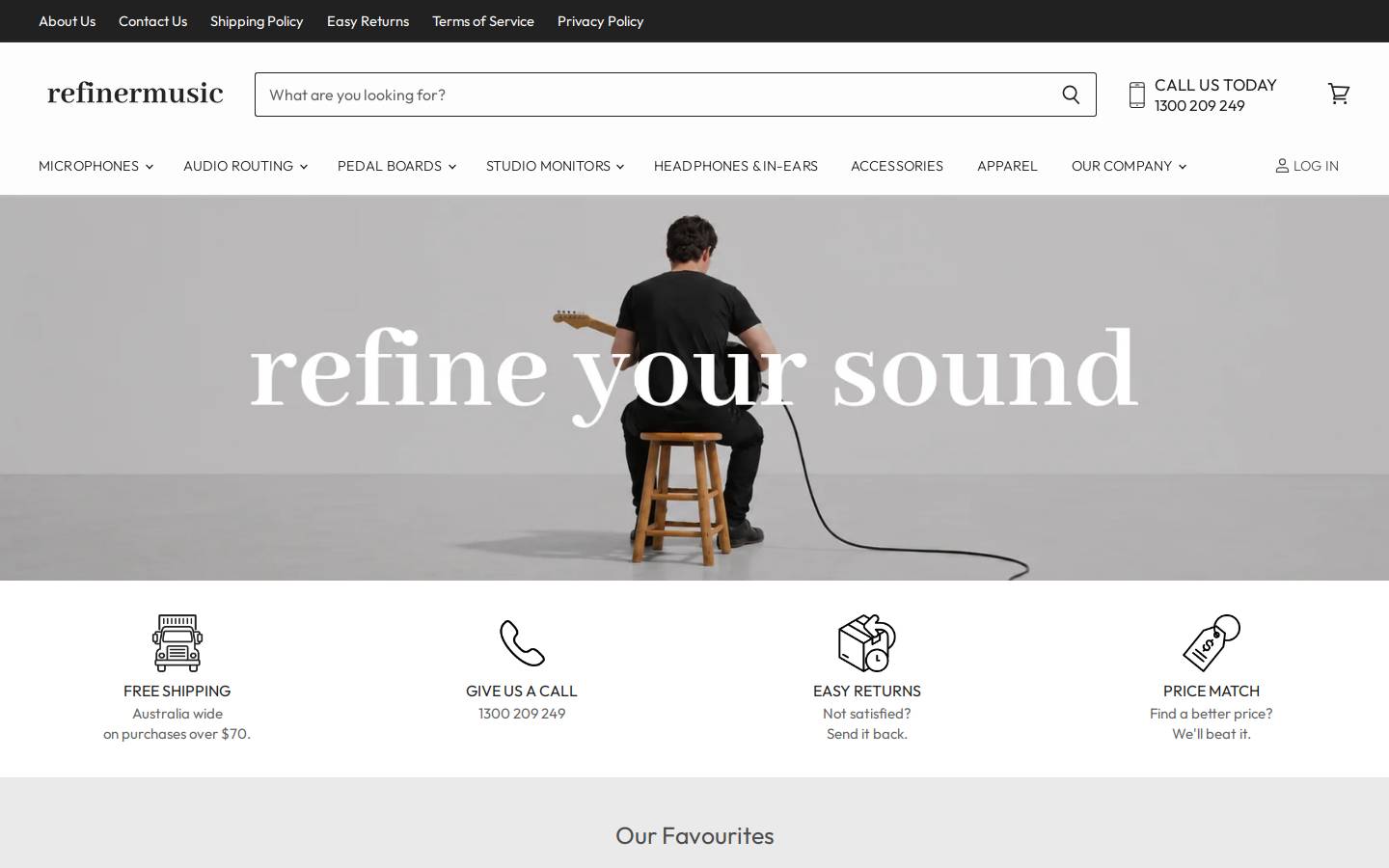 refinermusic.com homepage screenshot