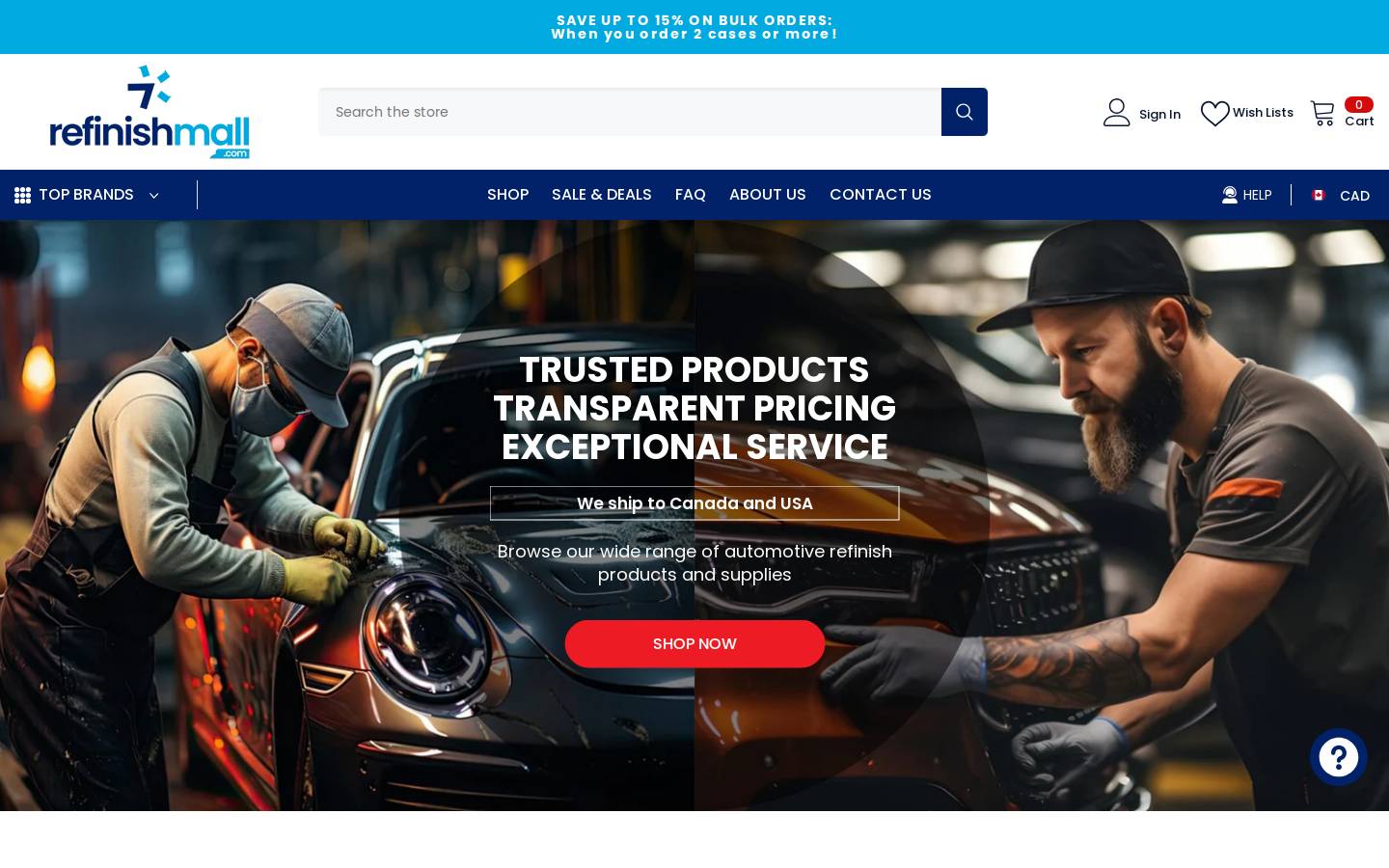 refinishmall.ca homepage screenshot