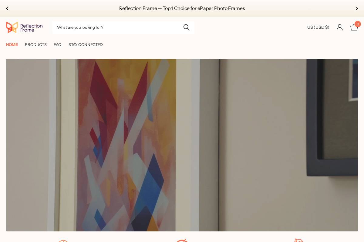 reflectionframe.com homepage screenshot