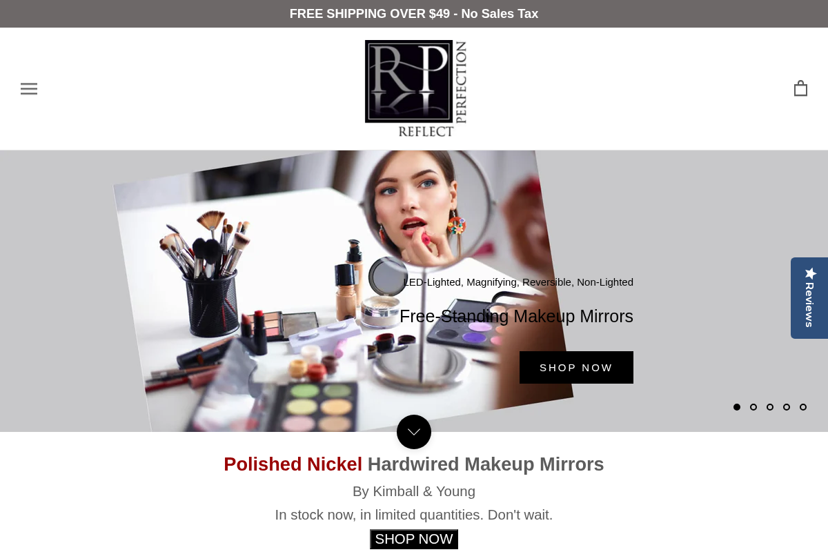 reflectperfection.com homepage screenshot