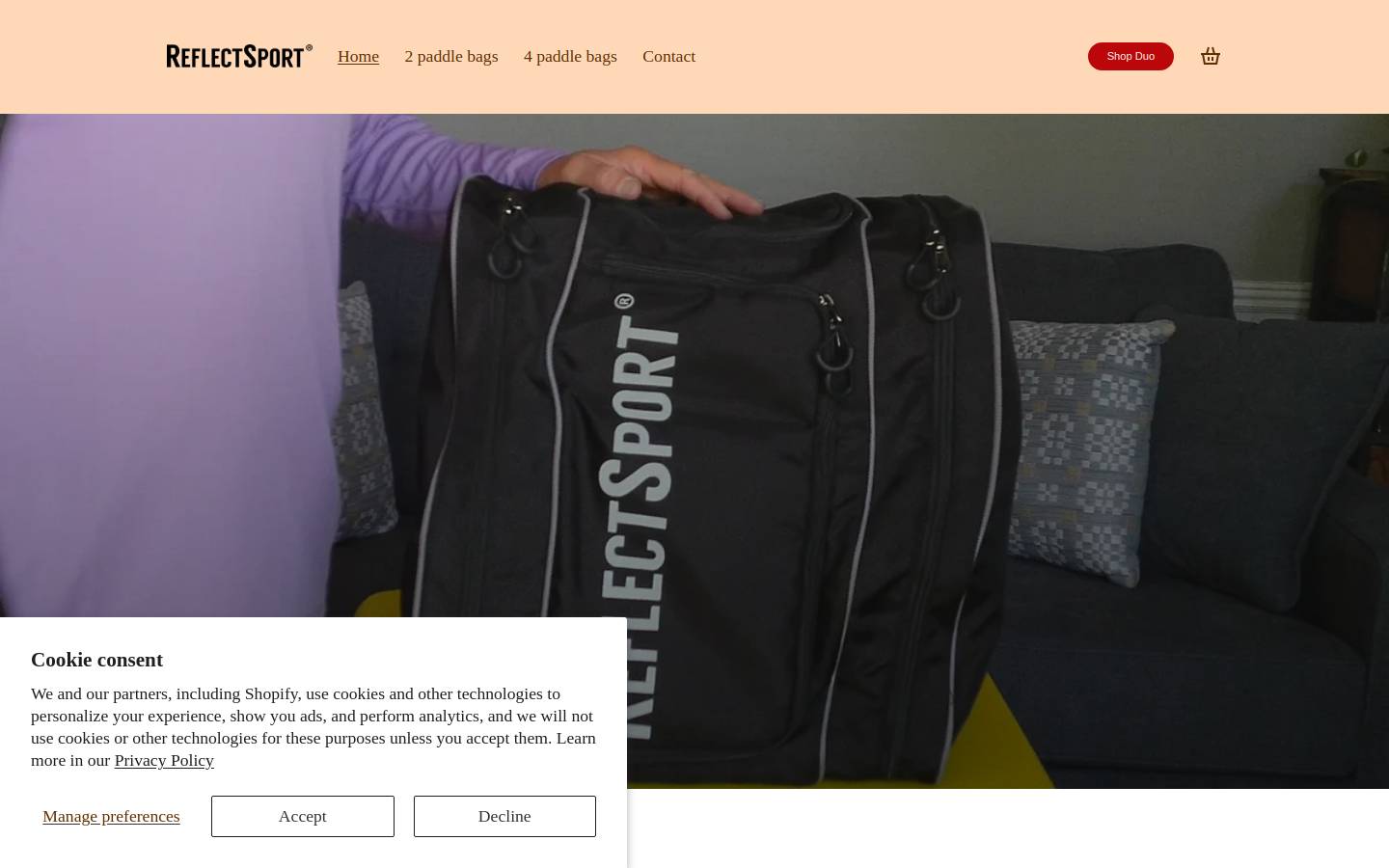 reflectsport.com homepage screenshot