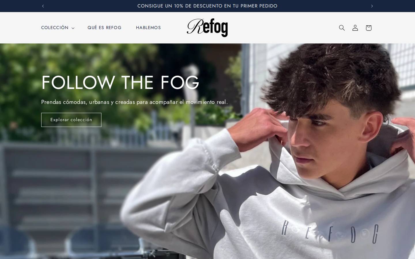 Refog homepage screenshot