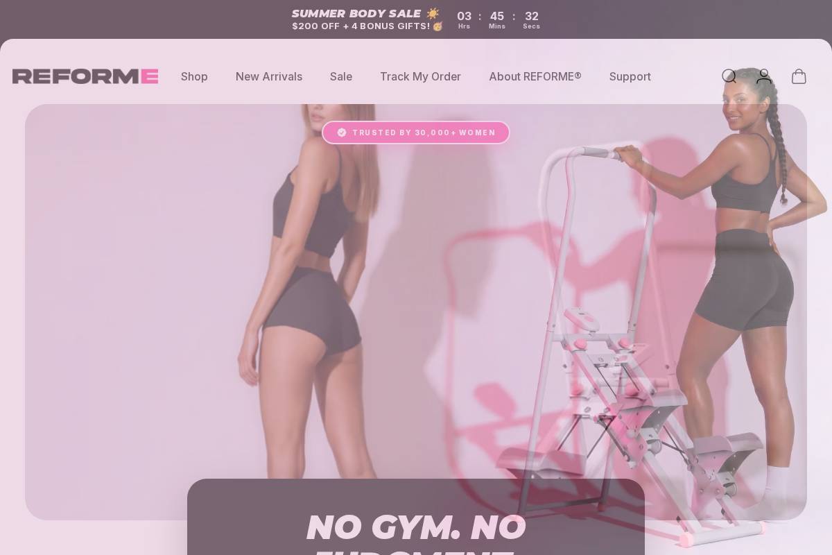 REFORME® homepage screenshot