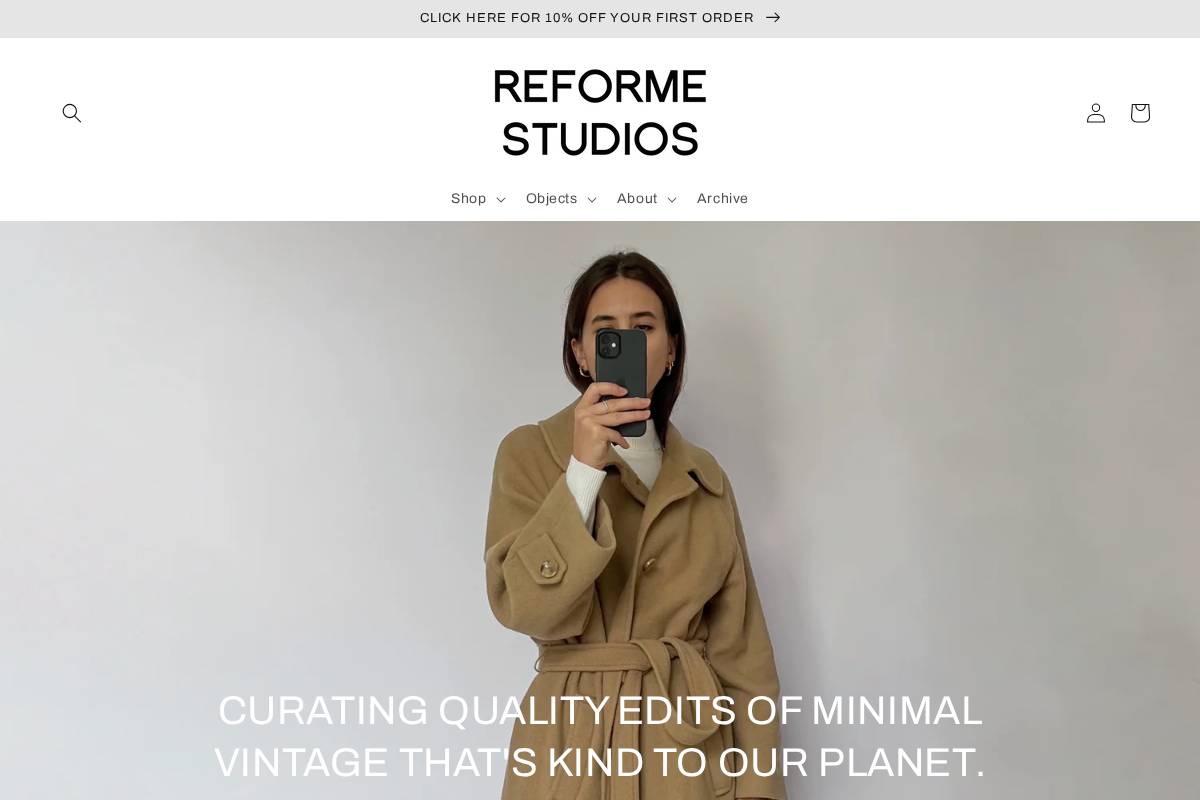 reformestudios.com homepage screenshot