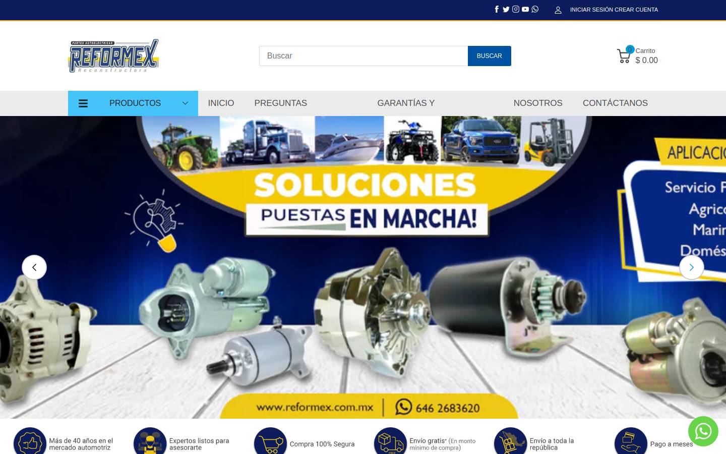 reformex.com.mx homepage screenshot