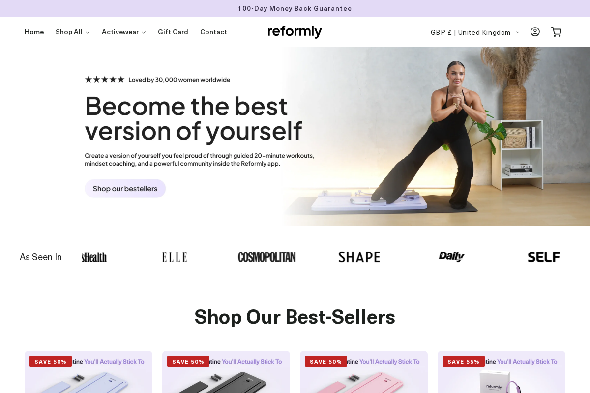 Reformly homepage screenshot