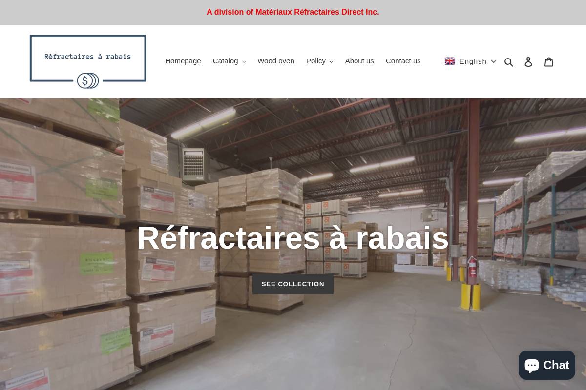 refractairesarabais.com homepage screenshot
