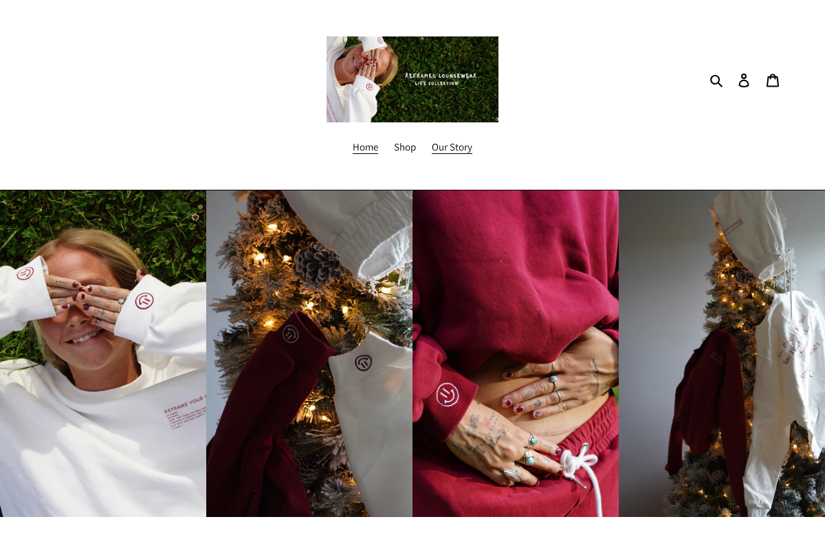 reframedloungewear.com homepage screenshot