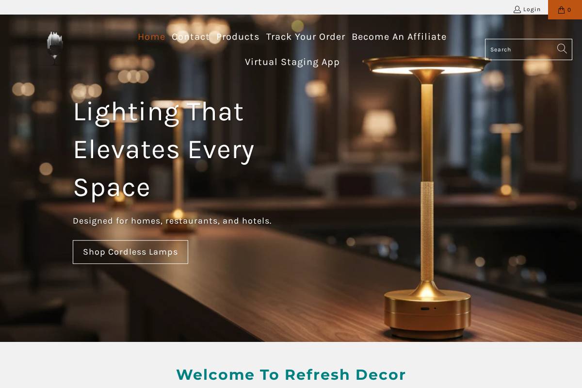 Refreshdecoration homepage screenshot