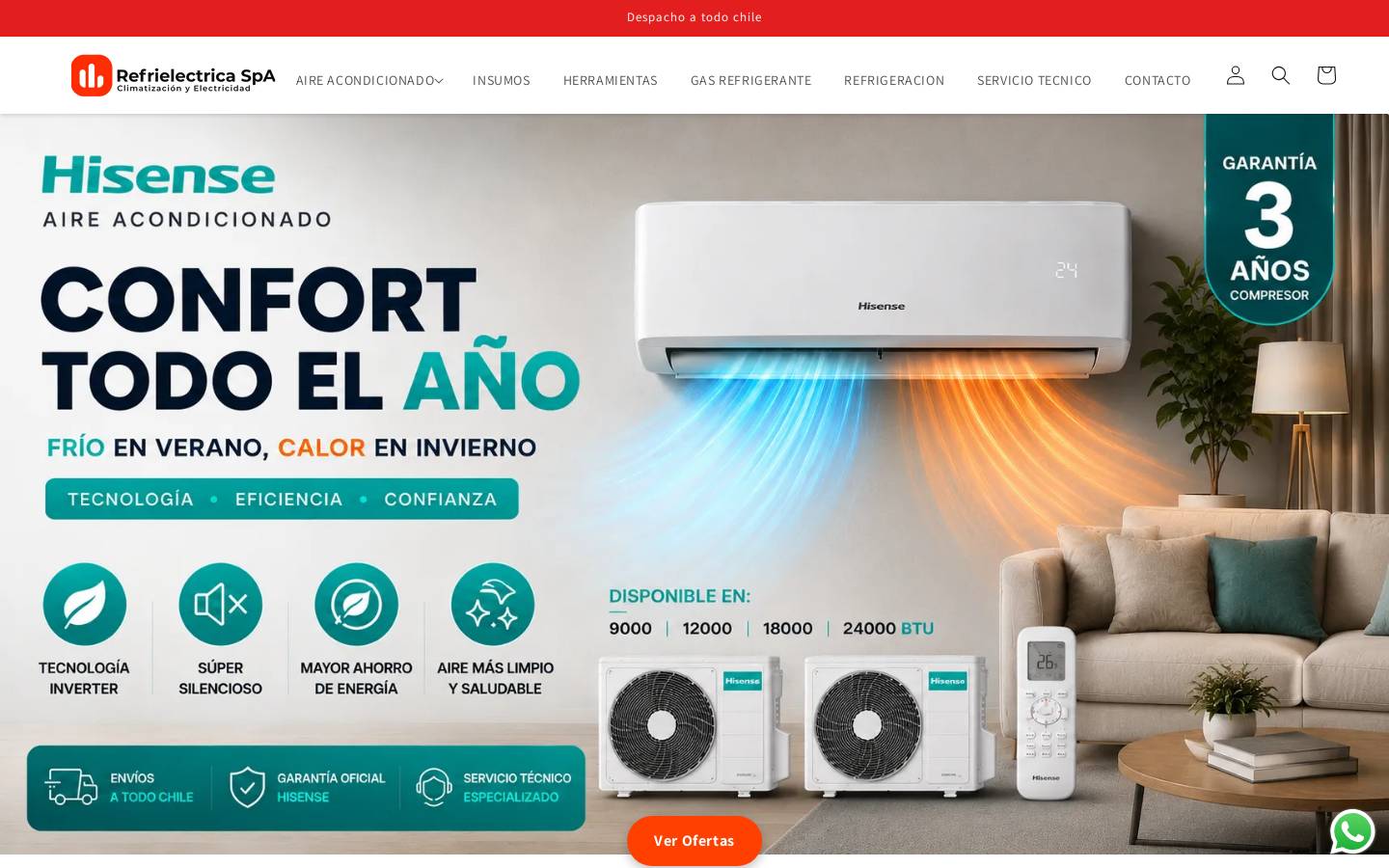 refrielectrica.cl homepage screenshot