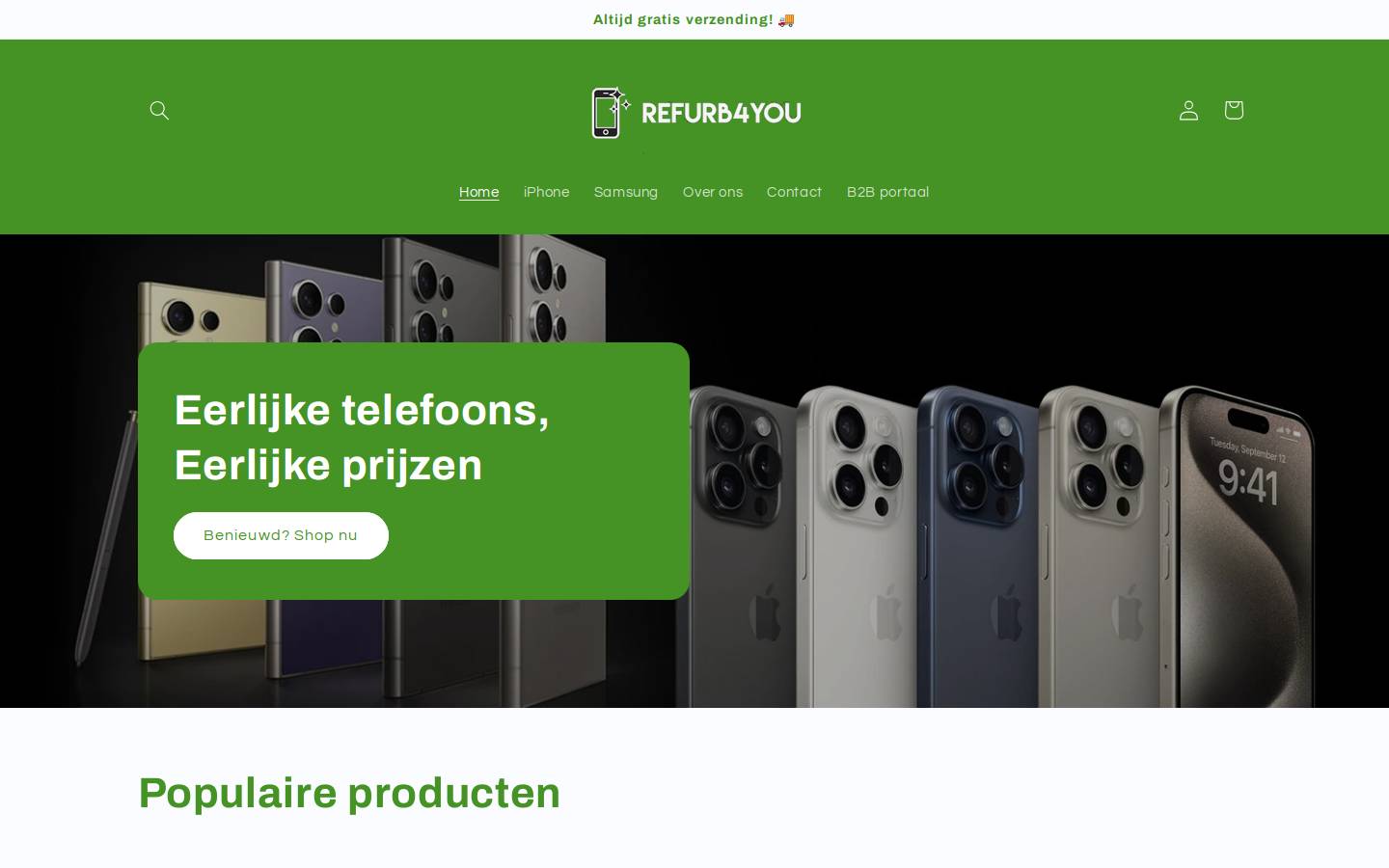 refurb4you.nl homepage screenshot